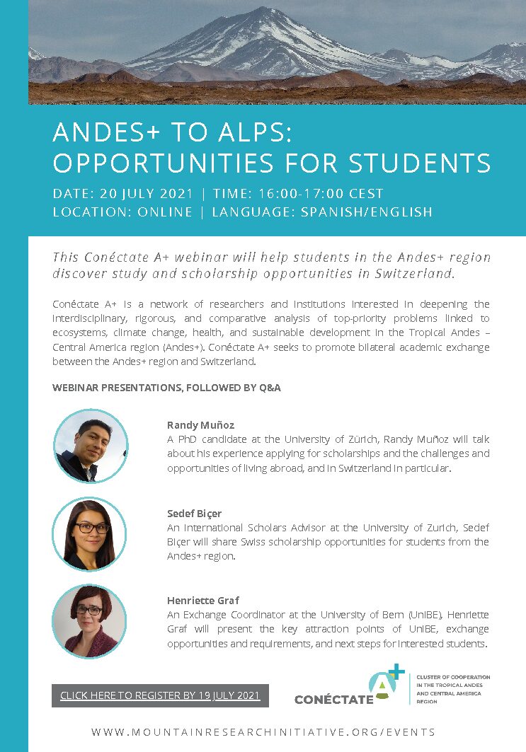 ANDES+ TO ALPS: OPPORTUNITIES FOR STUDENTS
